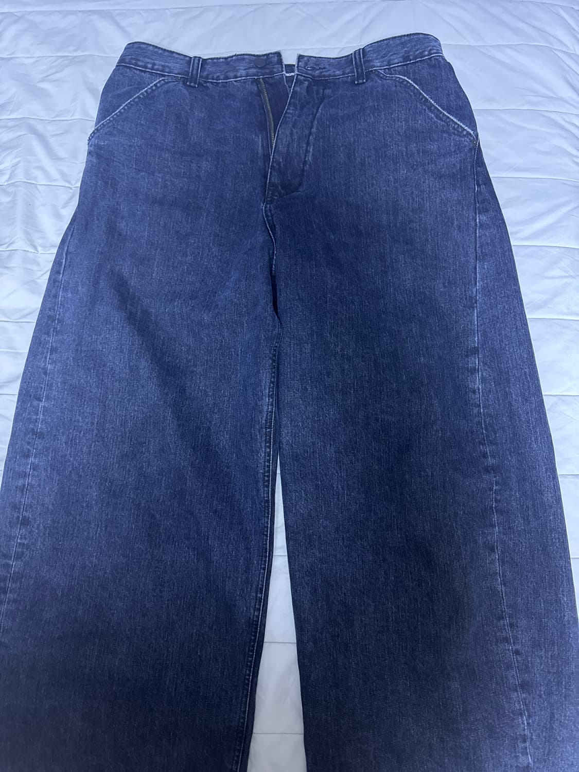 해칭룸 와이드 커브드 진 다크 블루 상품이미지2