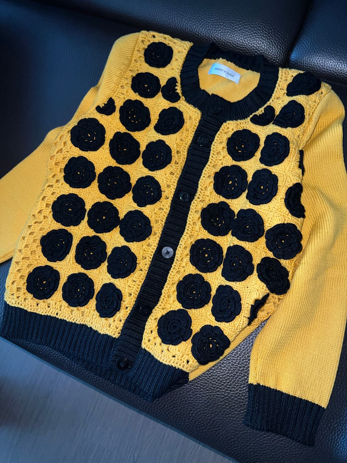 [이찬혁, 지디님 착용] ERNEST W.BAKER 가디건 옐로우 L 상품이미지3