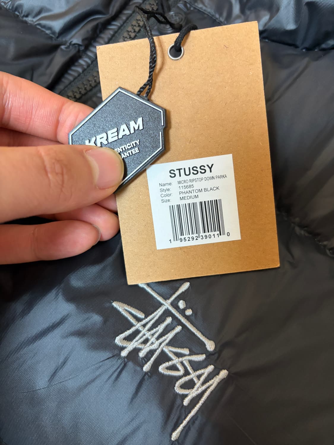 스투시 마이크로 립스탑 팬텀블랙 M사이즈 새상품급 상품이미지2