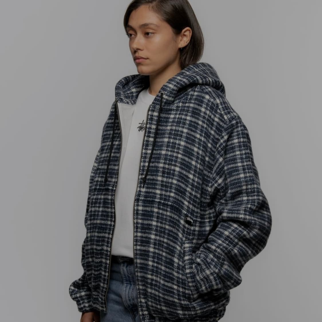 스투시 플란넬 워크자켓 L 혁오 작용 상품이미지3