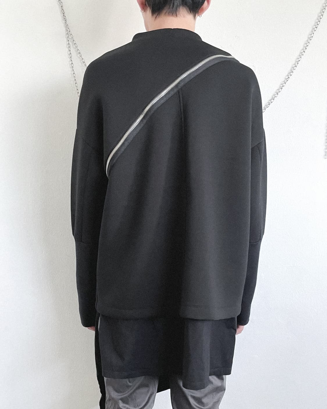 xperiment 사선지퍼 하이넥 롱슬리브 상품이미지4