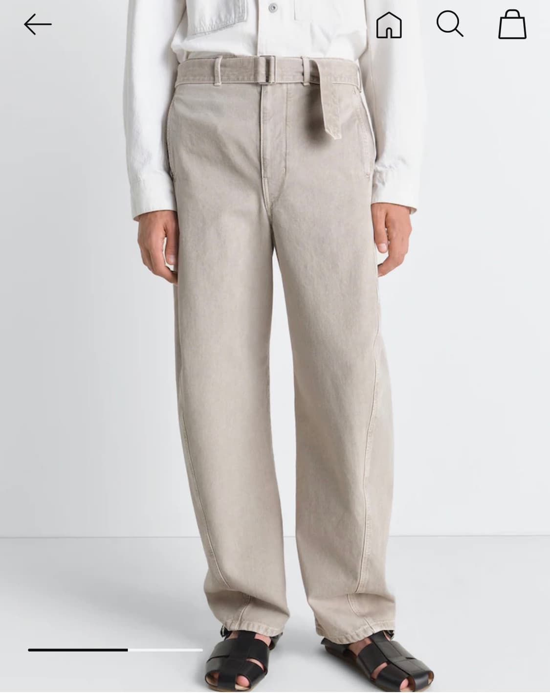 LEMAIRE 트위스티드 벨티드 팬츠 xs 상품이미지2