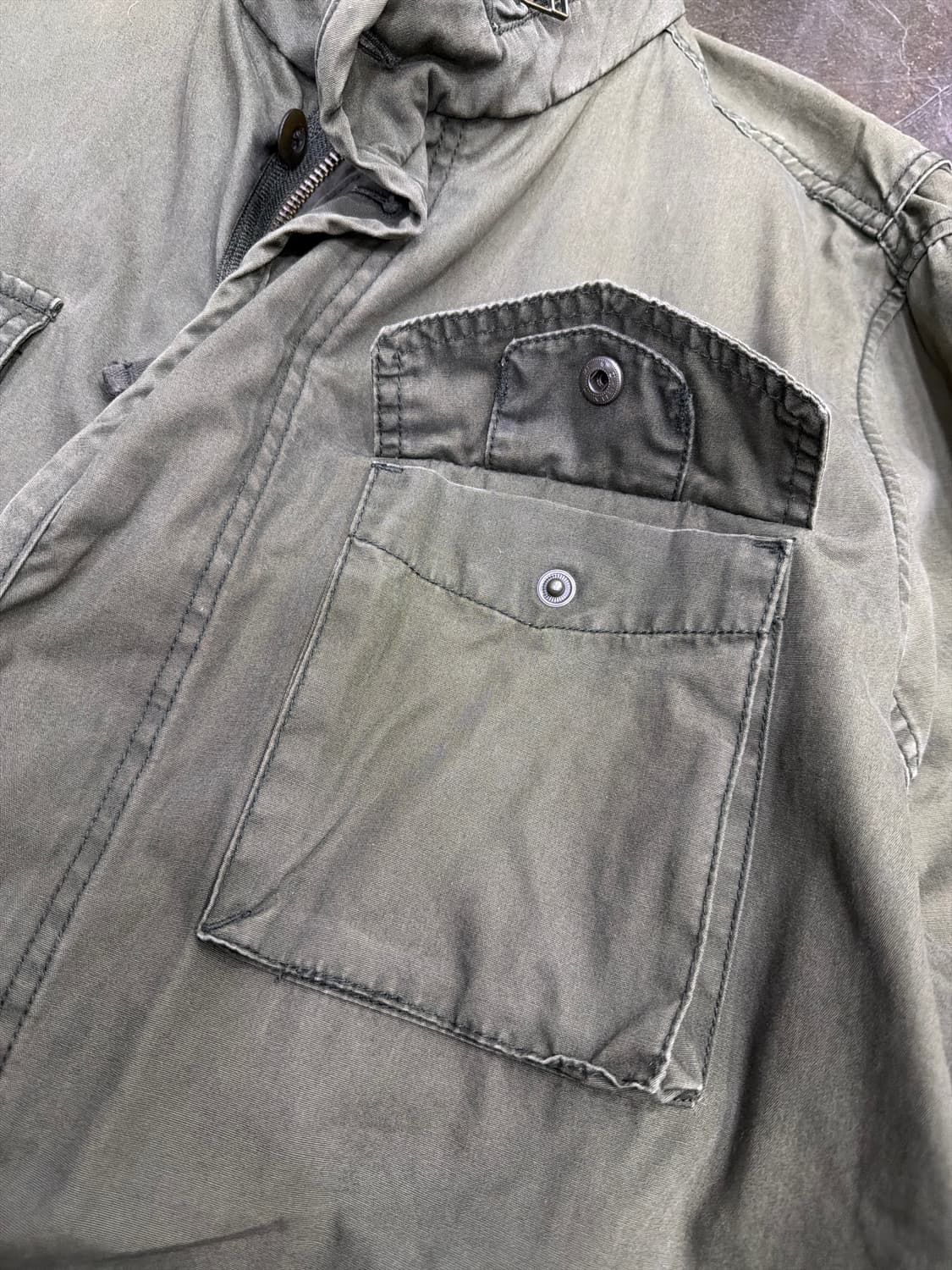 Gap 갭 빈티지 워싱 M65 필드자켓 야상 자켓 올리브 XL 상품이미지5