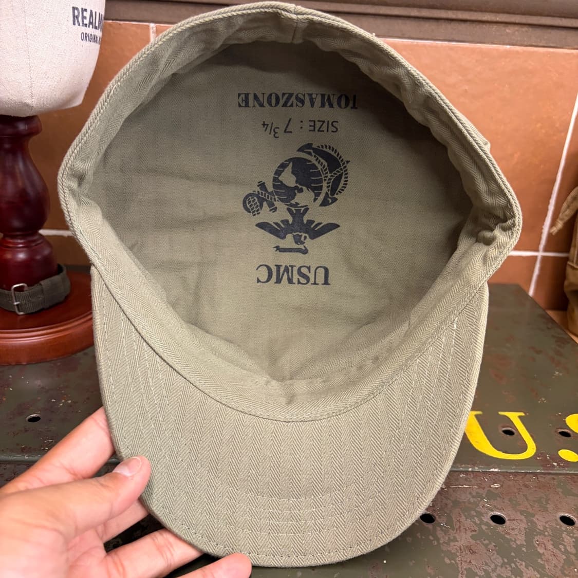 USMC 스타일 HBT 팔각모 캡 7 3/4 Size 미사용품 상품이미지7