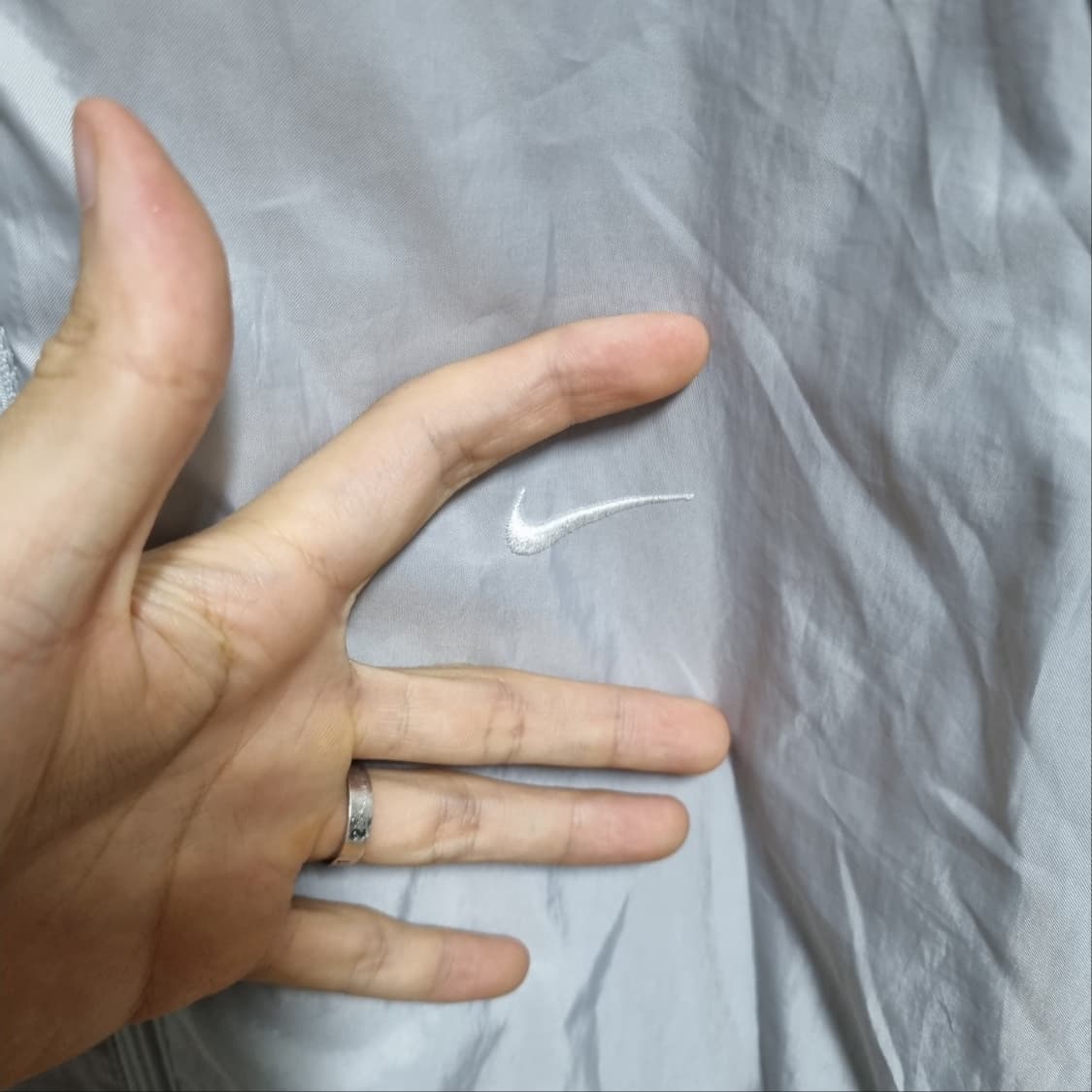 ( XL )나이키 올드스쿨 그레이 투톤 바람막이 자켓 상품이미지3