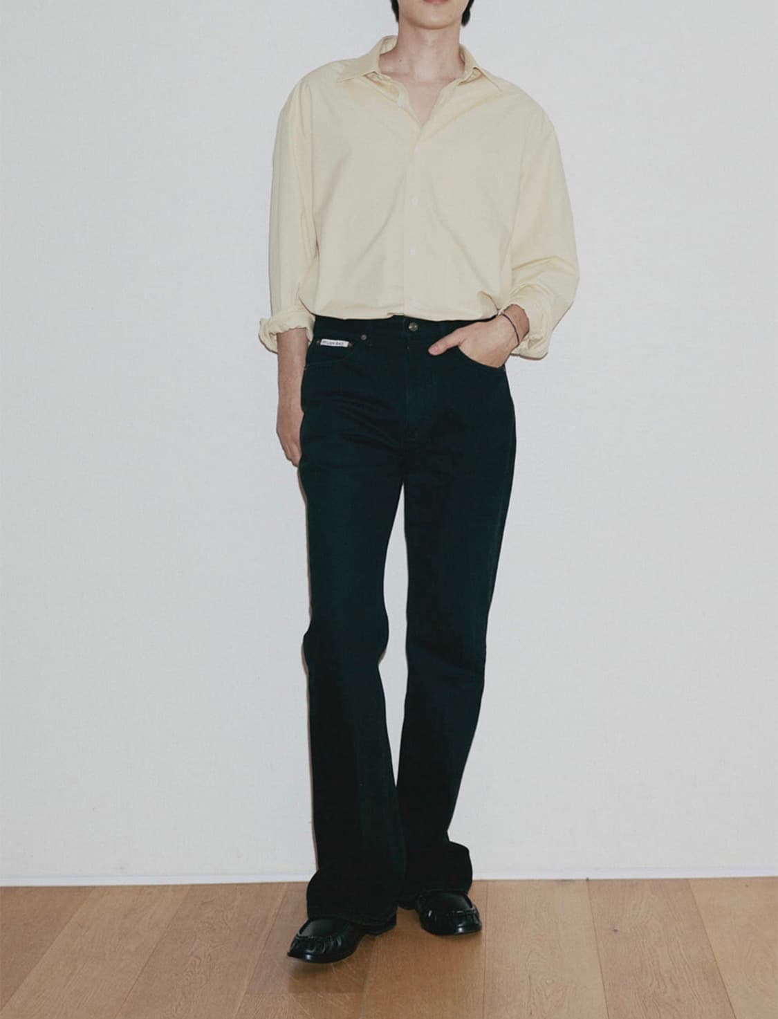 SYLIAN RAIL 플레어 데님 블랙 상품이미지5