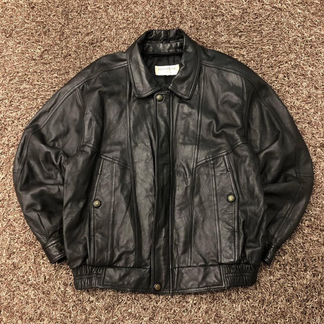 빈티지 양가죽 봄버 레더 가죽 자켓 상품이미지1