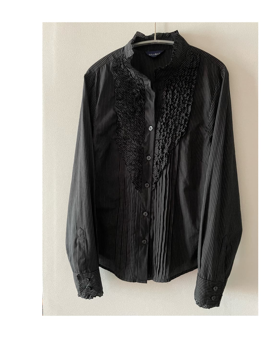 Pin stripe frill shirt 상품이미지1