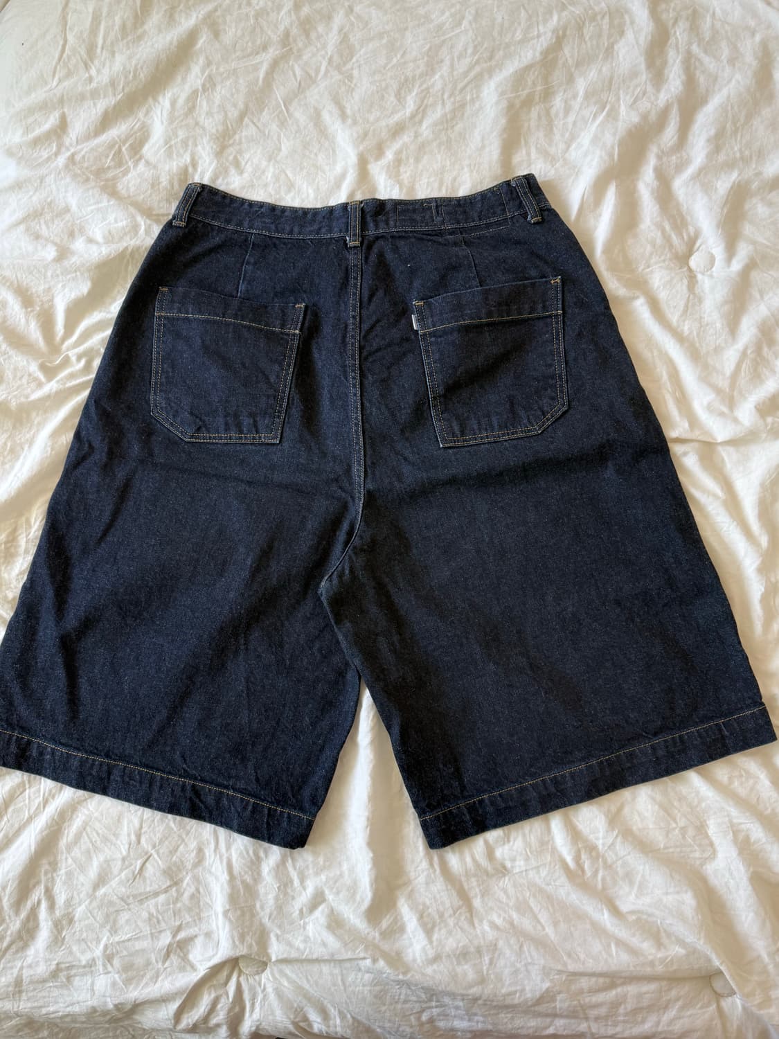 유스 하프 와이드 데님 팬츠  상품이미지3