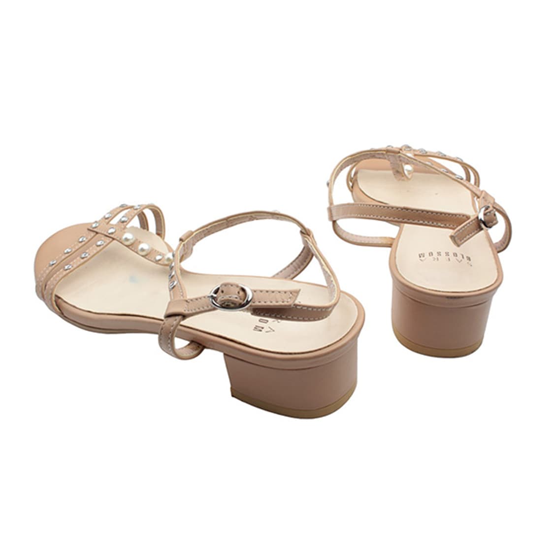 세라 블라썸 베이지 스트라스 레더 샌들 36 반 상품이미지4