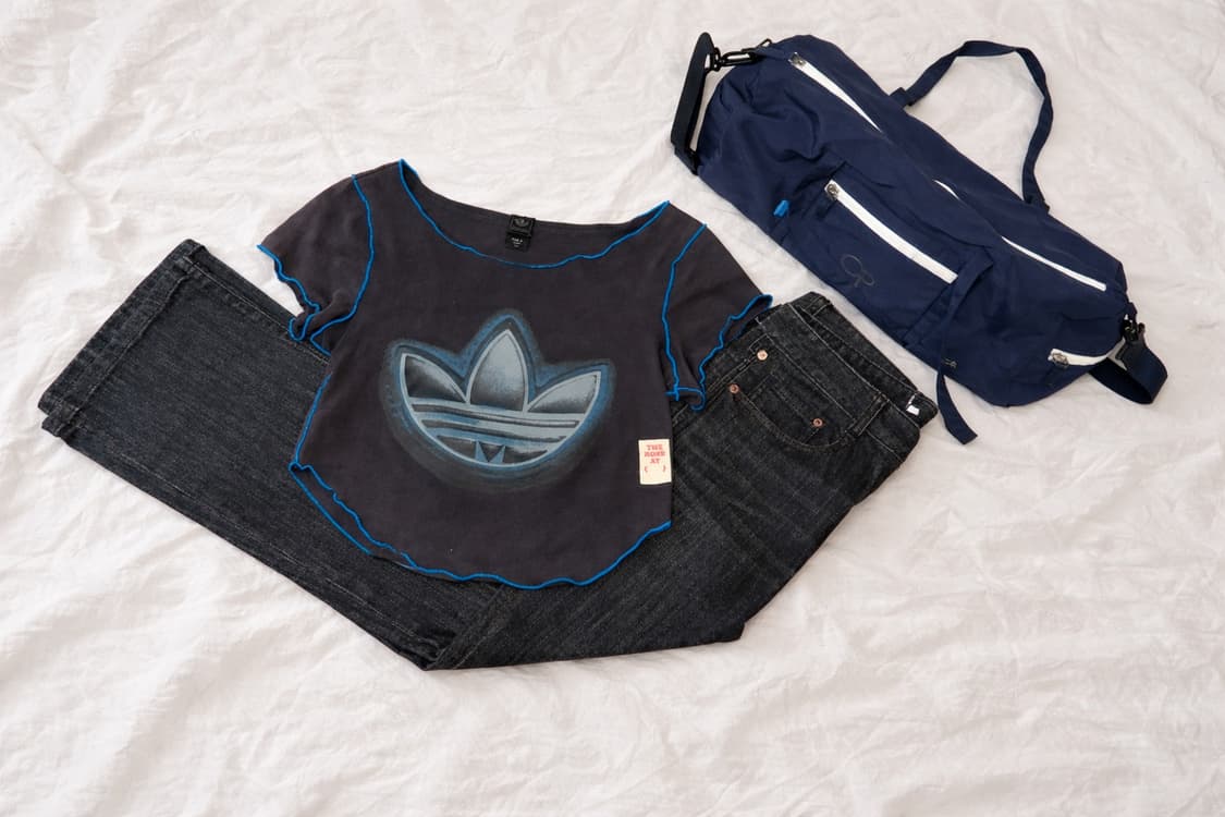 Y2K 아디다스 커스텀 크롭티 상품이미지1