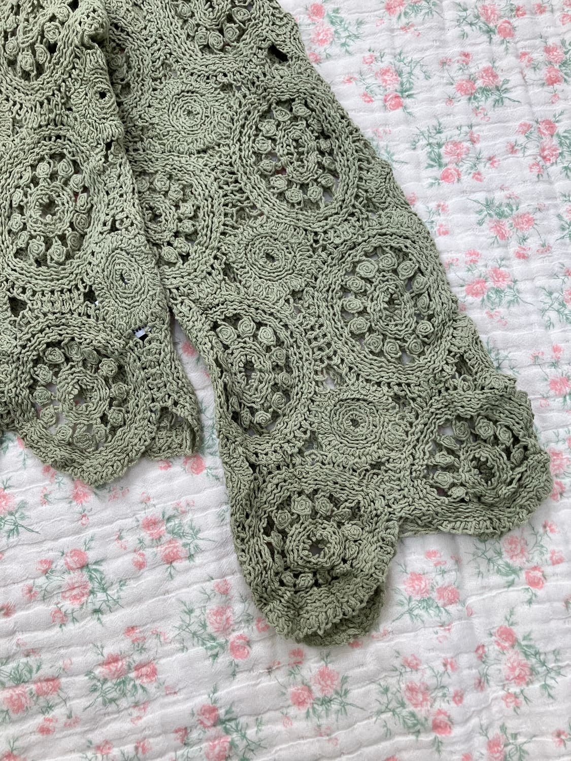 빈티지 민트 크로셰 볼레로 가디건 1119 모리걸 y2k 스트릿 갸루 펑 상품이미지8