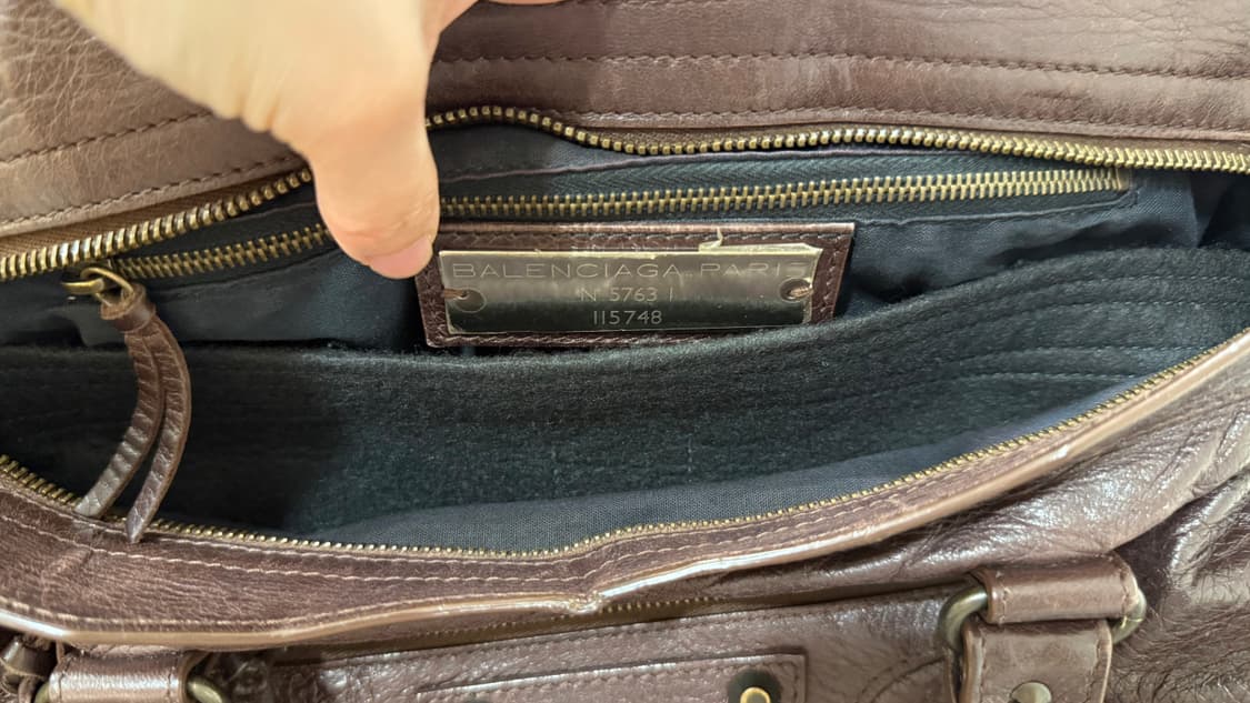 발렌시아가 클래식 시티백 모터백 브라운 미디움 상품이미지3