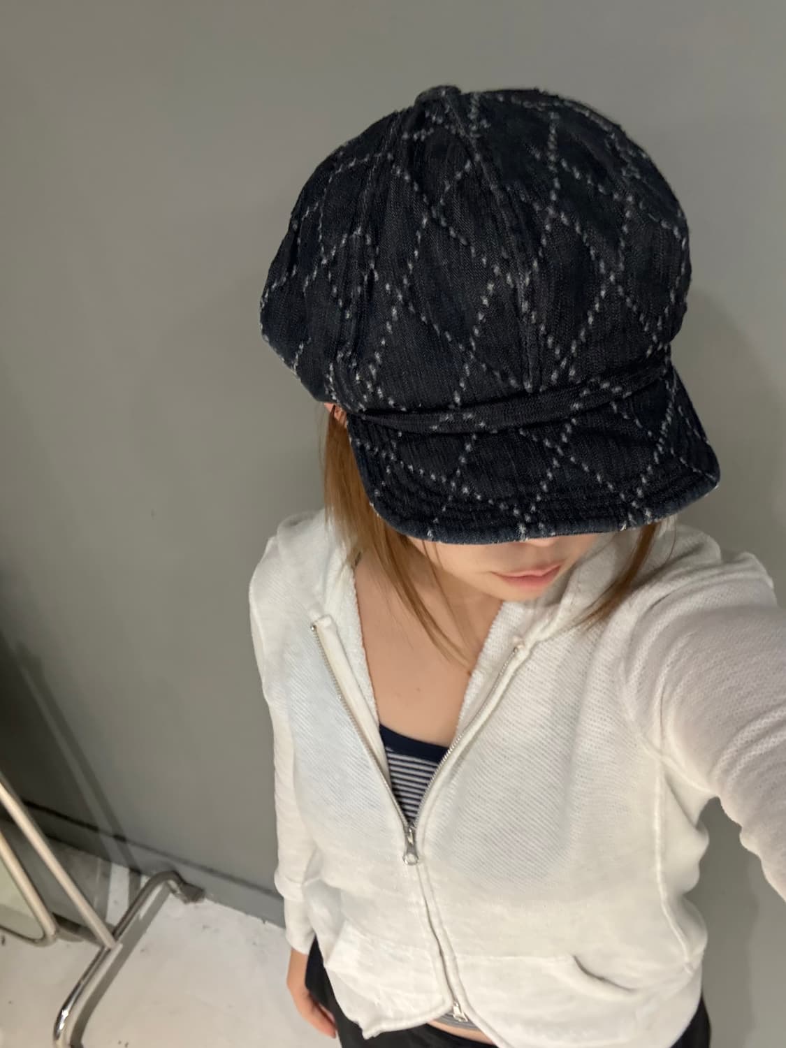 Stitch point denim newsboy cap 상품이미지6