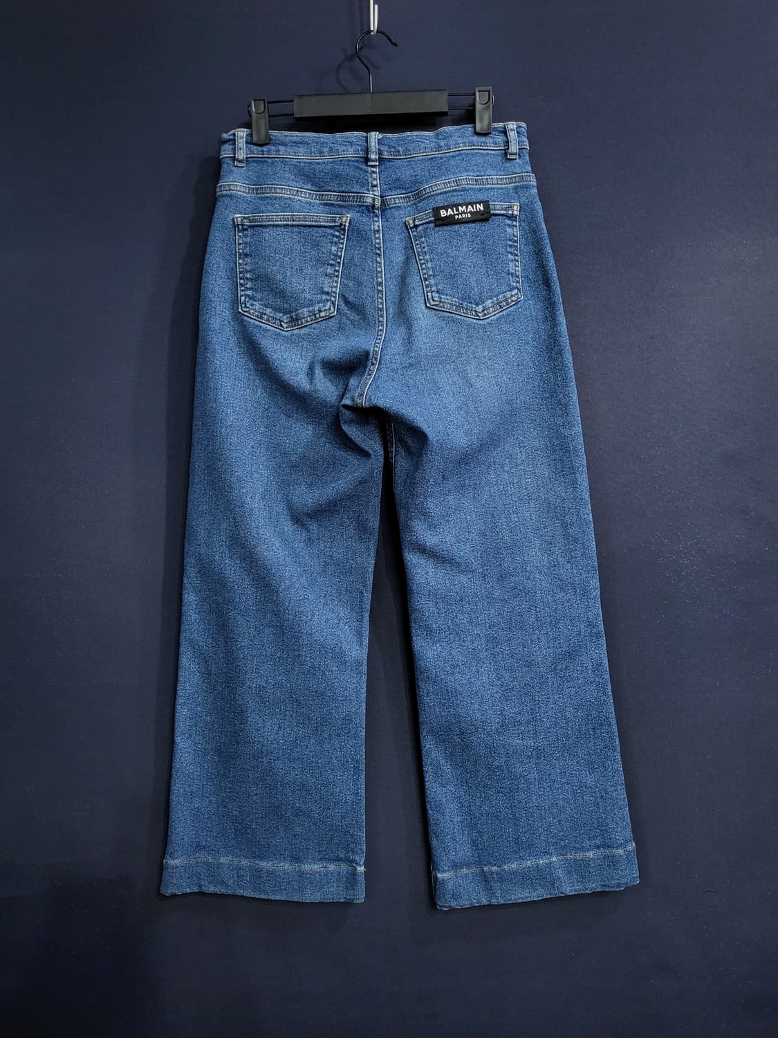 발망 데님 워싱 와이드핏 팬츠 상품이미지6