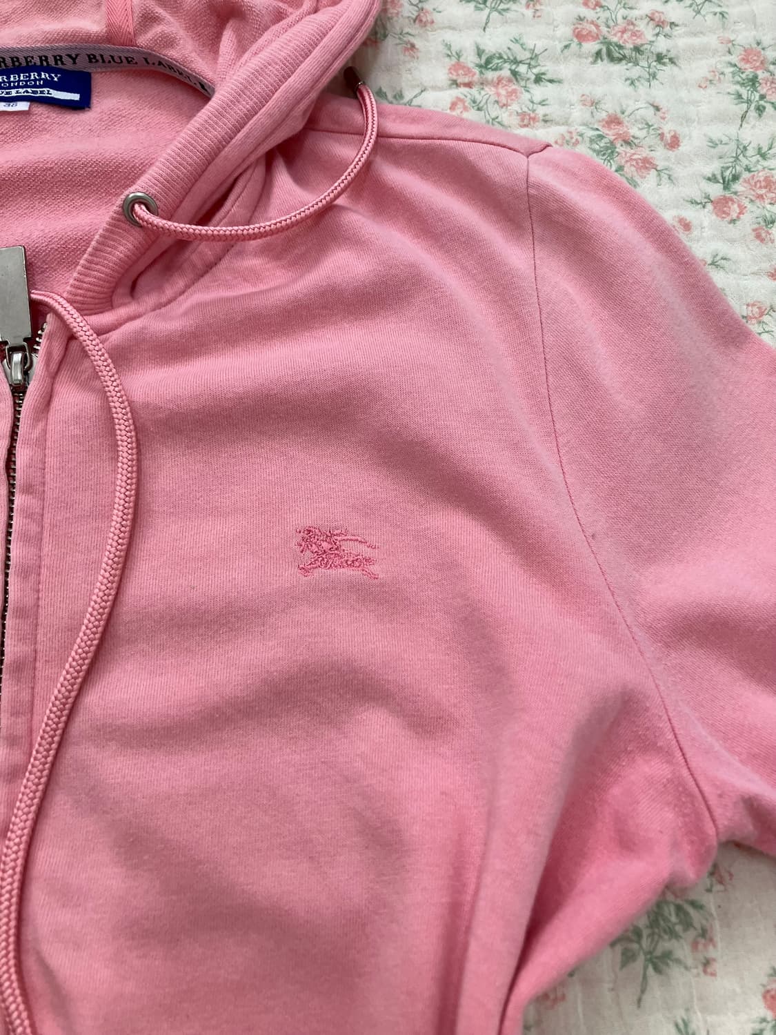 버버리 블루 라벨 딸기 우유 핑크 후드집업 1080 모리걸 y2k 스트릿 상품이미지6