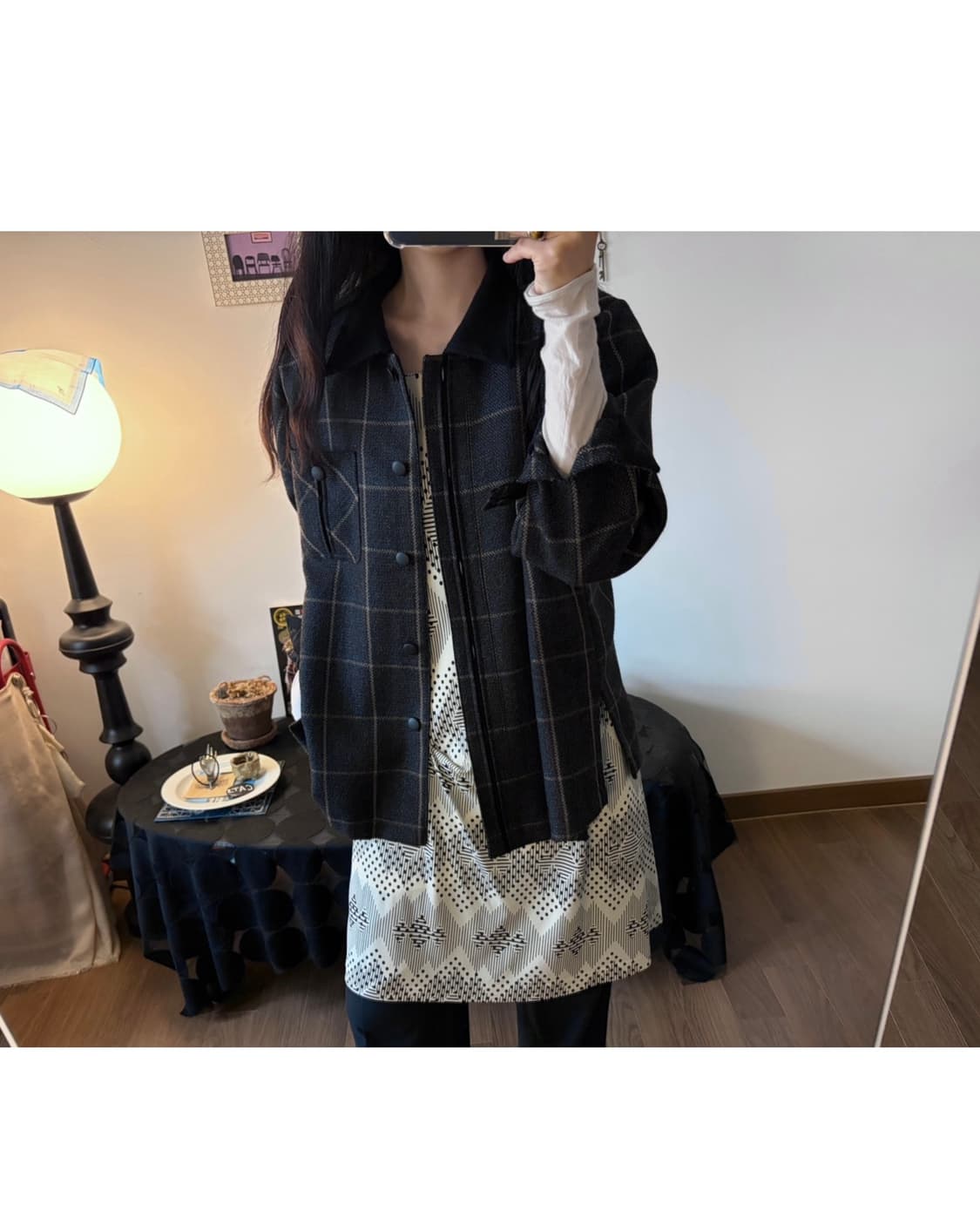 wool check patterned shirket 상품이미지2