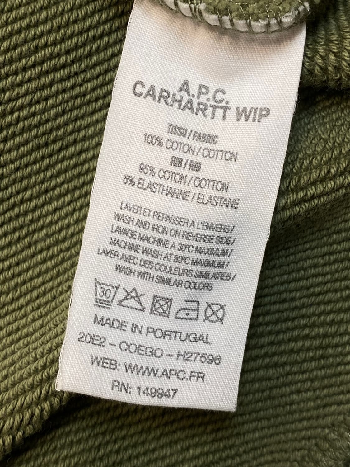 아페쎄 x 칼하트 윕로고 스웻셔츠 상품이미지6