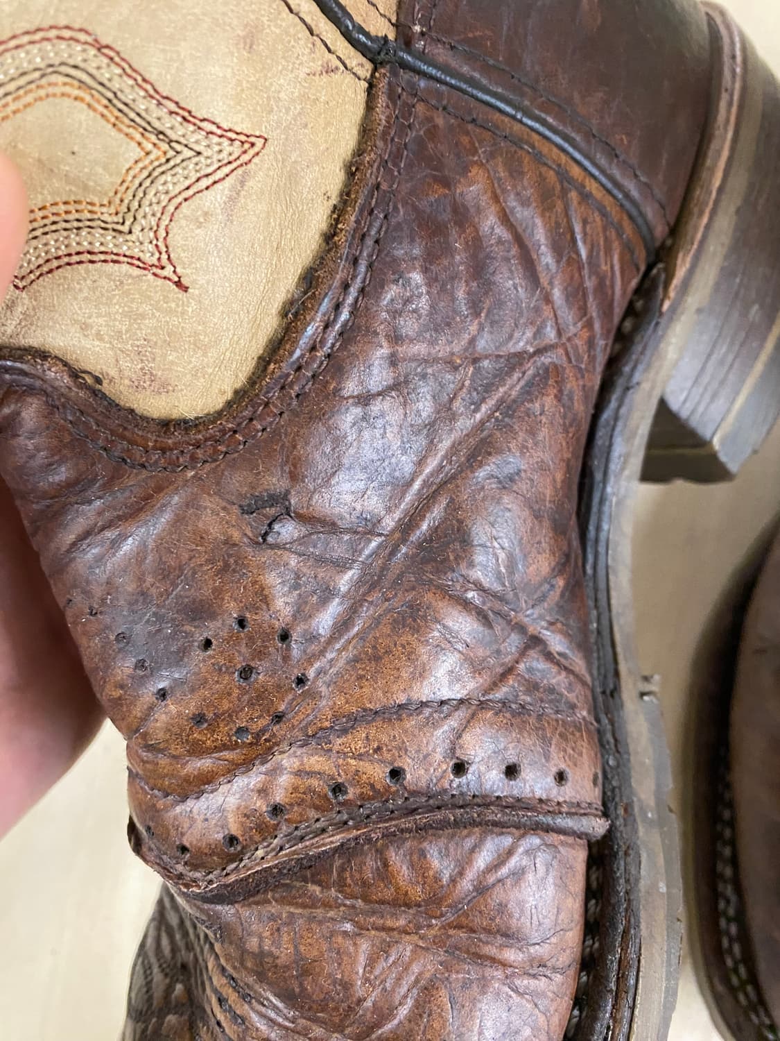 VTG square toe western boots 스퀘어토 웨스턴 부츠 상품이미지6