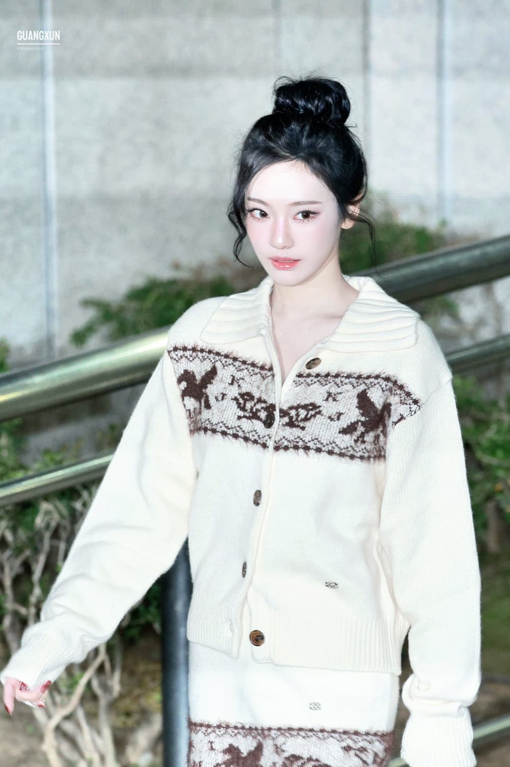 [닝닝 착용] KIJUN 기준 노르딕 니트 가디건 아이보리 상품이미지3