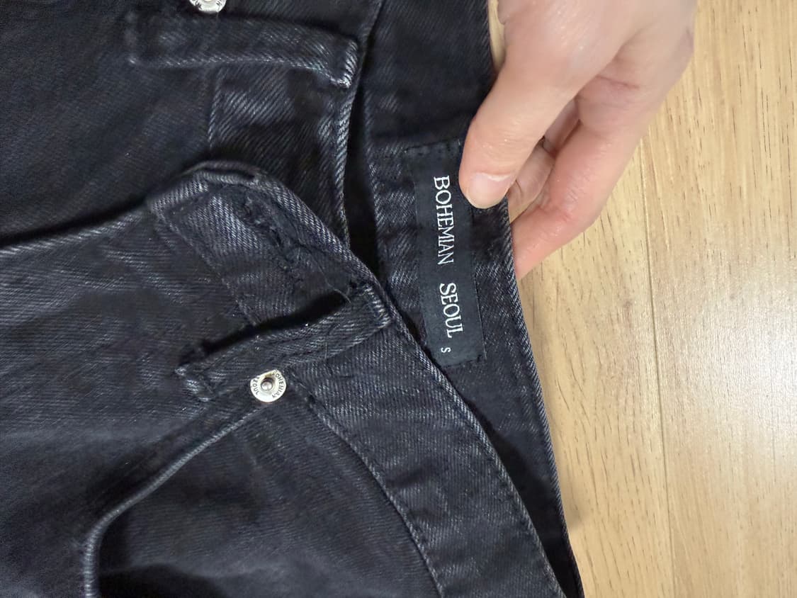 보헤미안 서울 블랙데님 부츠컷 s 상품이미지5