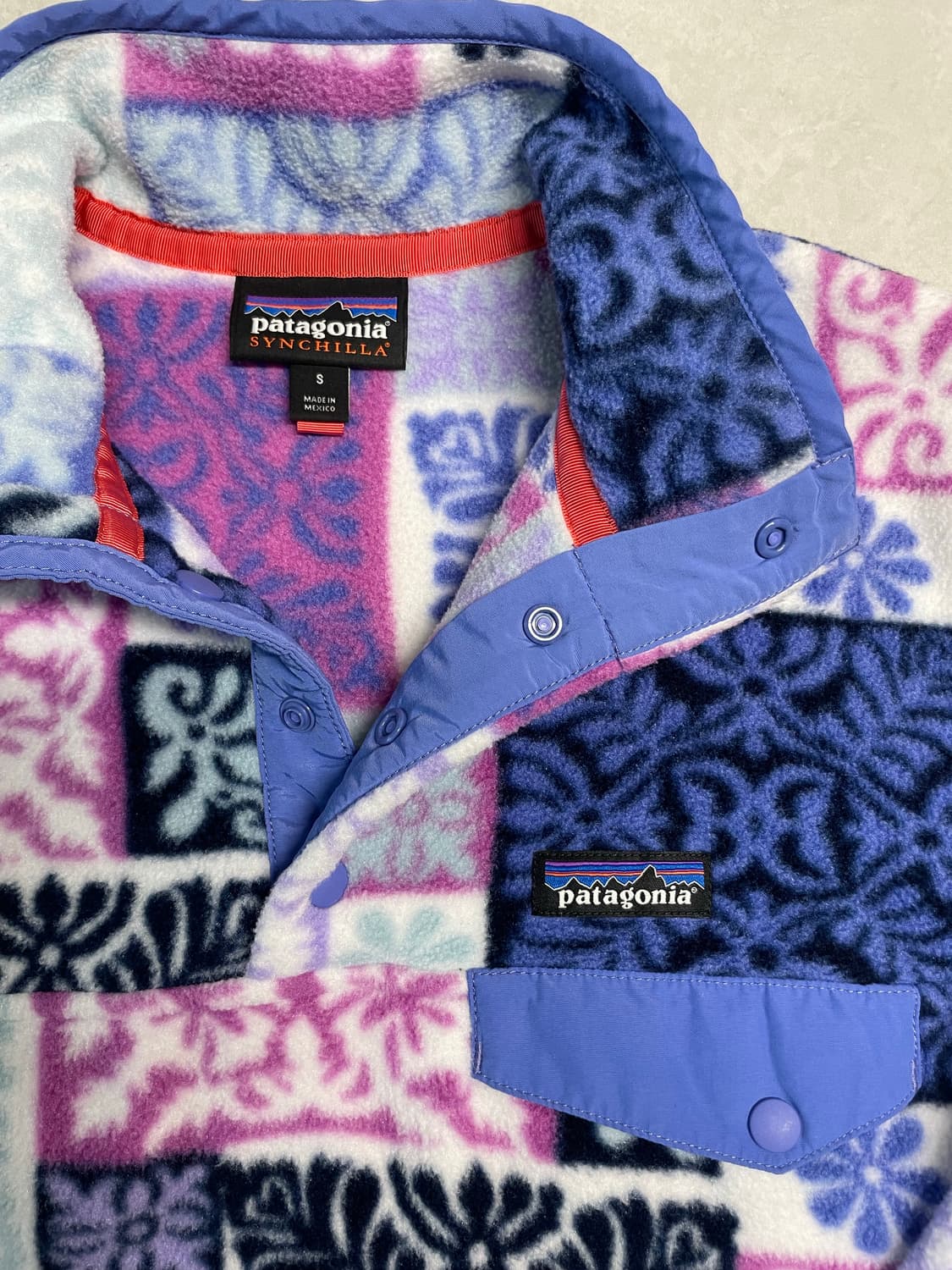 파타고니아 신칠라 연보라 패치워크 여성 S 상품이미지3