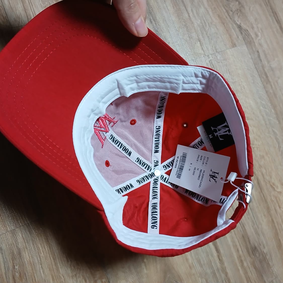 택붙은 미사용 WAL 우알롱 나일론 바스락 모자 볼캡 상품이미지9