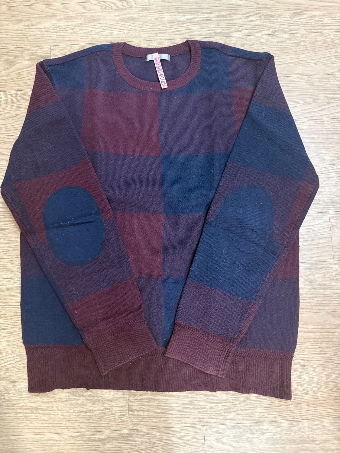 남성 체크 패턴 니트 105 상품이미지2