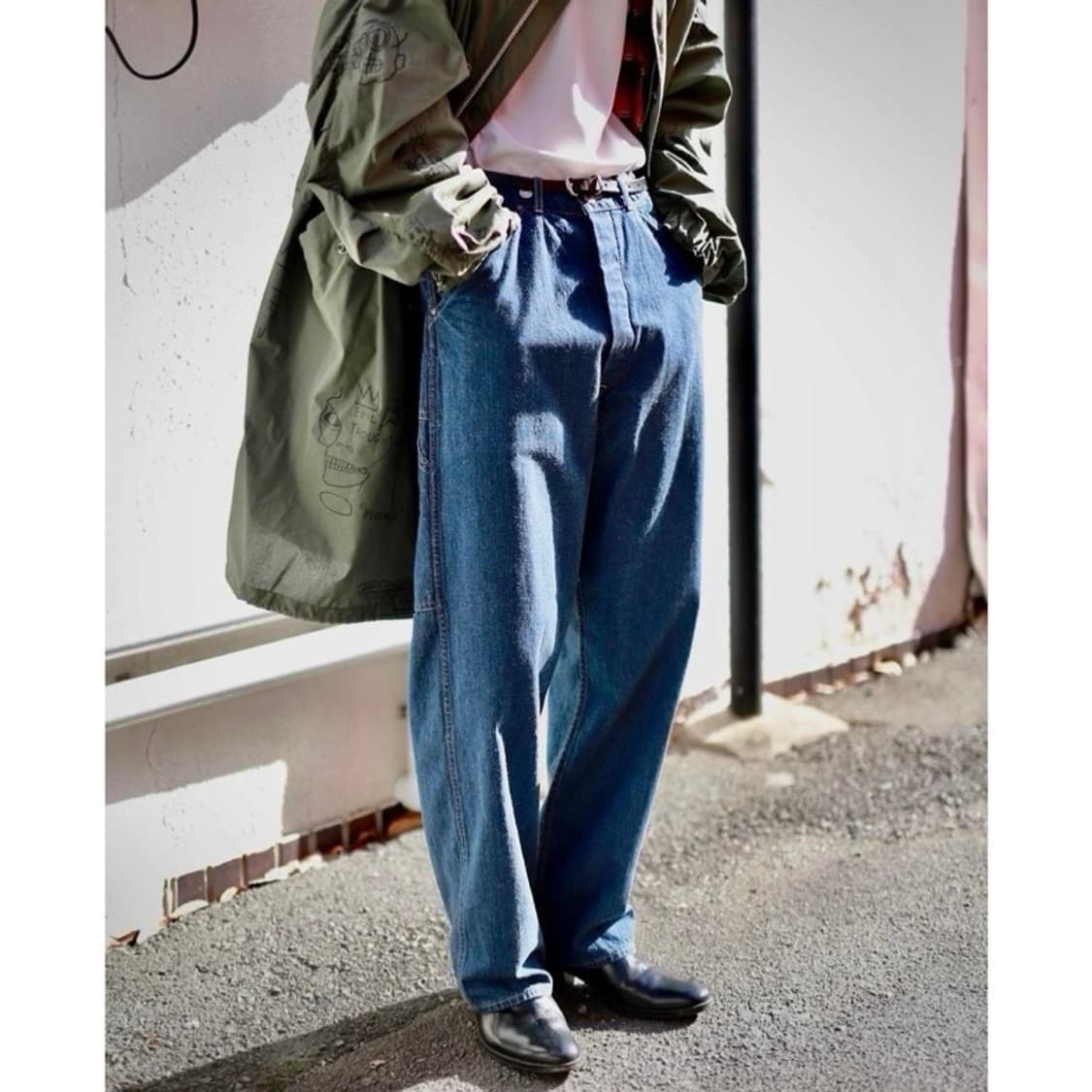 [3]아프레쎄 인디고 데님 페인터 팬츠 상품이미지1