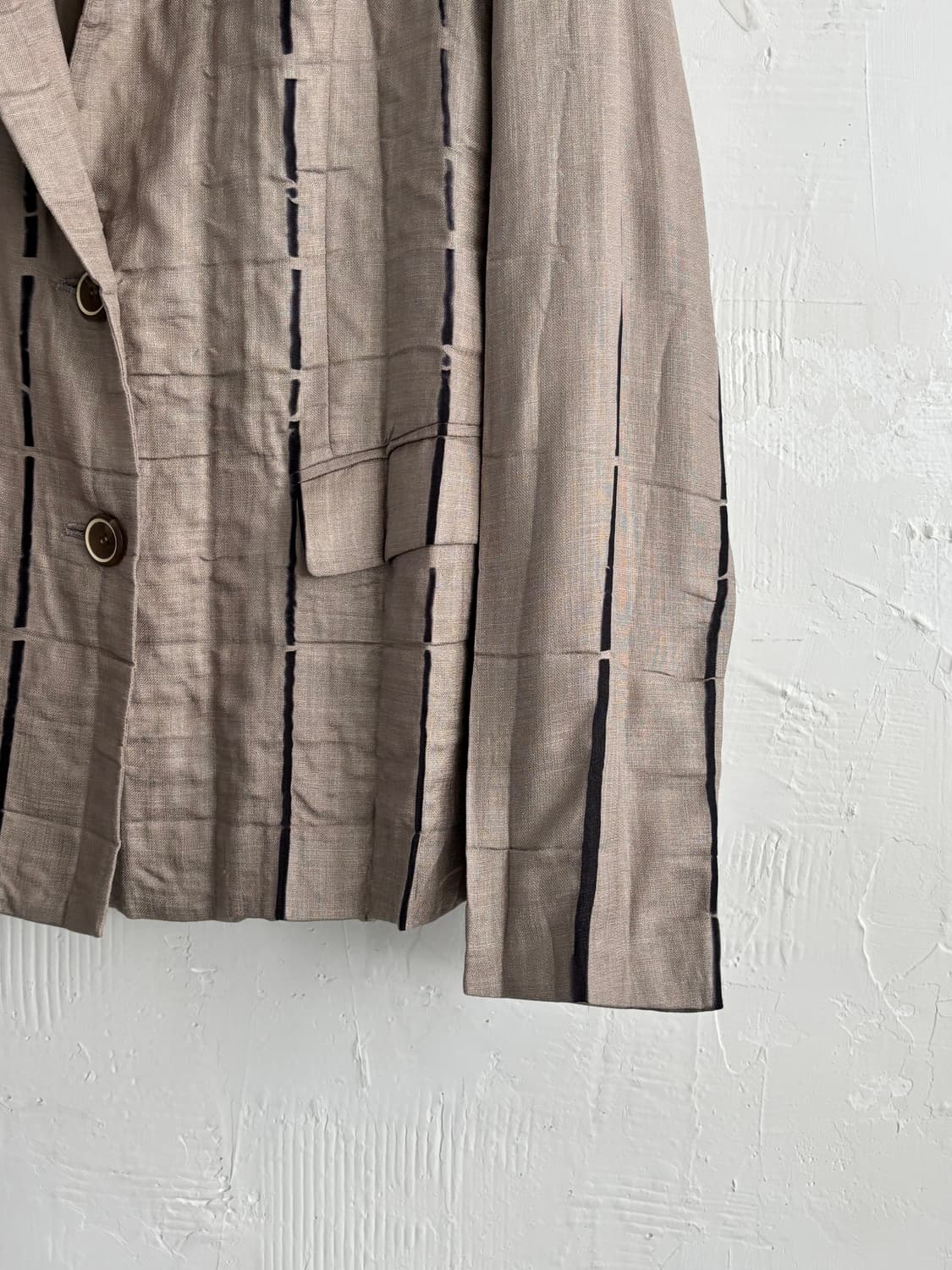 Issey Miyake 이세이 미야케 베이지 라인 블레이저 상품이미지8