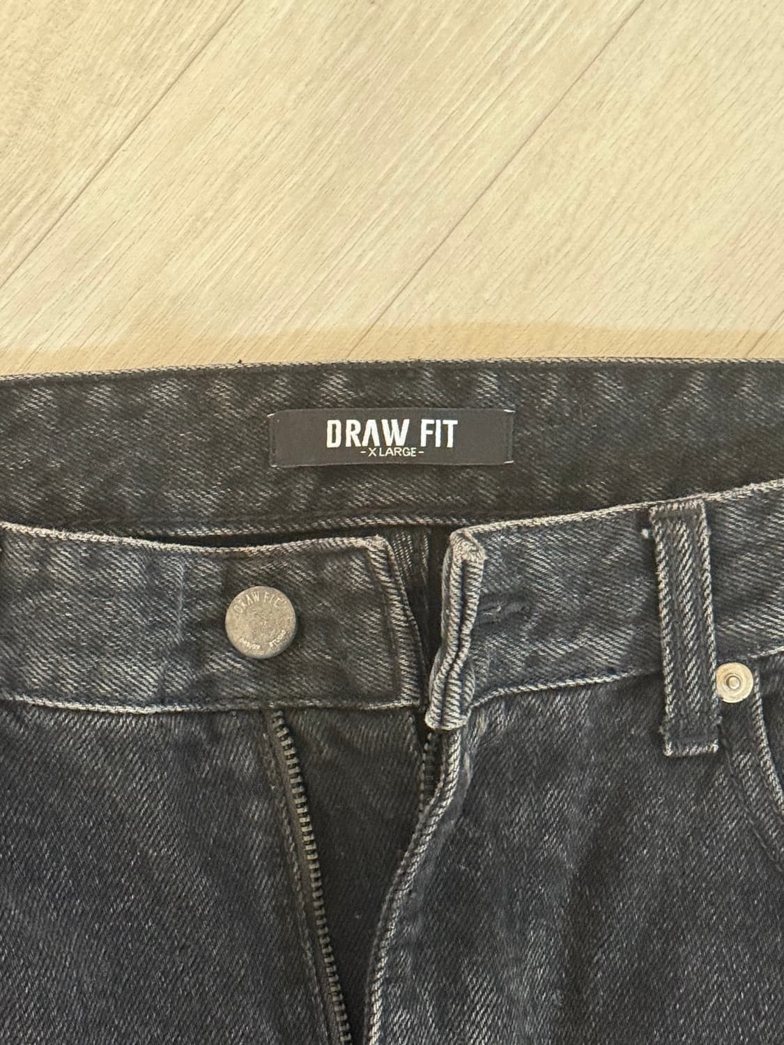 [XL] 드로우핏 유주얼 뉴 스트레이트 데님 팬츠 블랙 상품이미지3