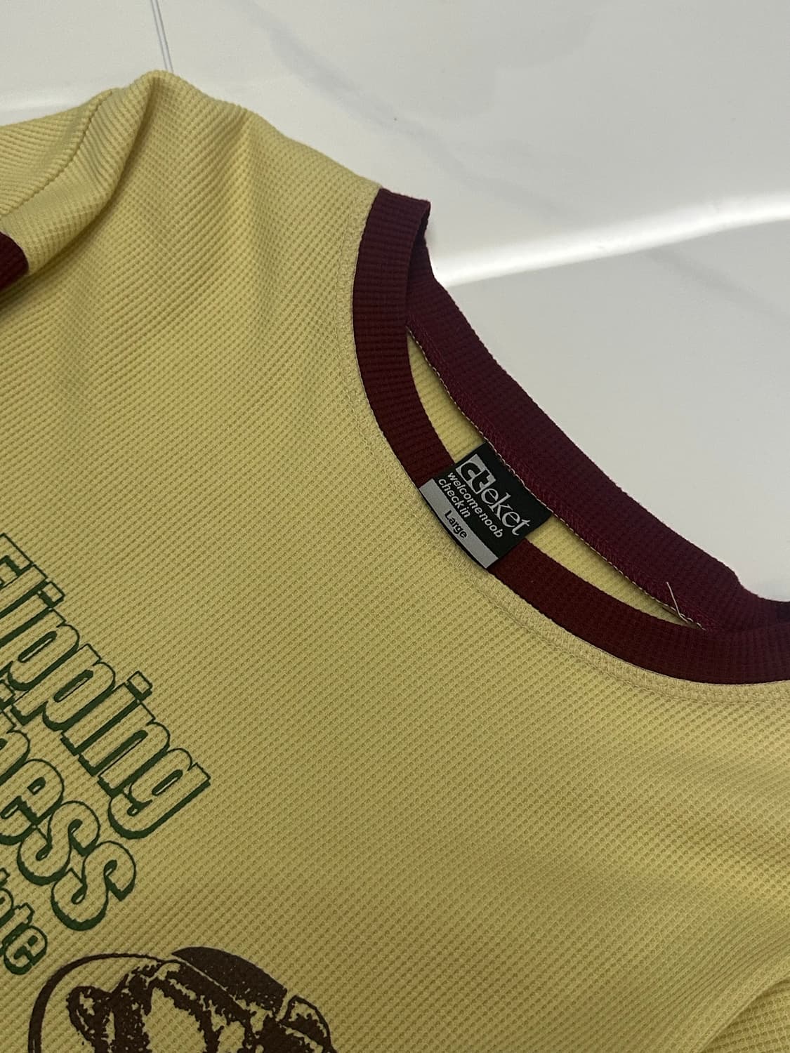 TEKET 테켓 팬케이크 와플 롱 슬리브리스 티셔츠 상품이미지7