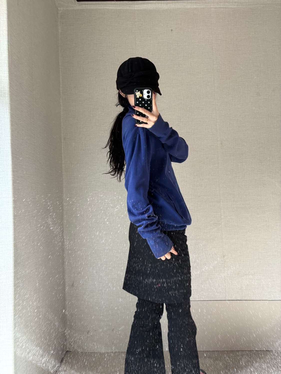 폴로 네이비 루즈핏 니트집업 상품이미지2