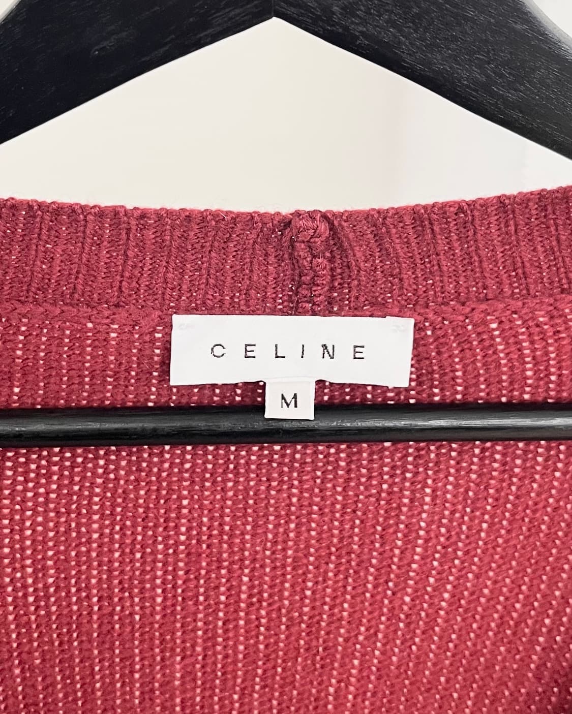 셀린느 버건디 캐시미어 브이넥 가디건 상품이미지7