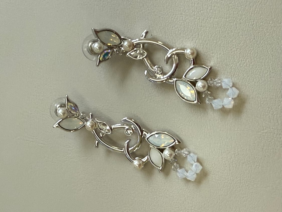 1회착용) 스와로브스키 에버래스팅 귀걸이 진주 실버 은 금 골드 다이아  상품이미지3