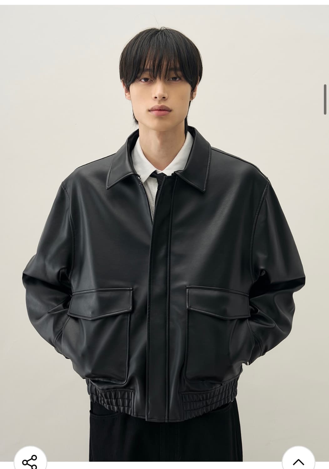 (L) 드로우핏 A-2 레더 블루종 자켓 [BLACK] 판매 상품이미지7