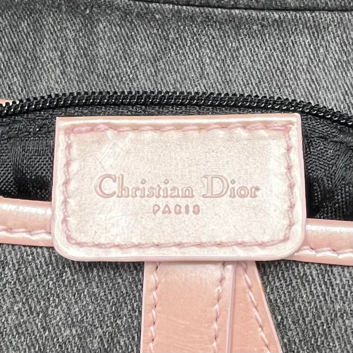 디올 새들백 흑청 데님 핑크 페이턴트 상품이미지10