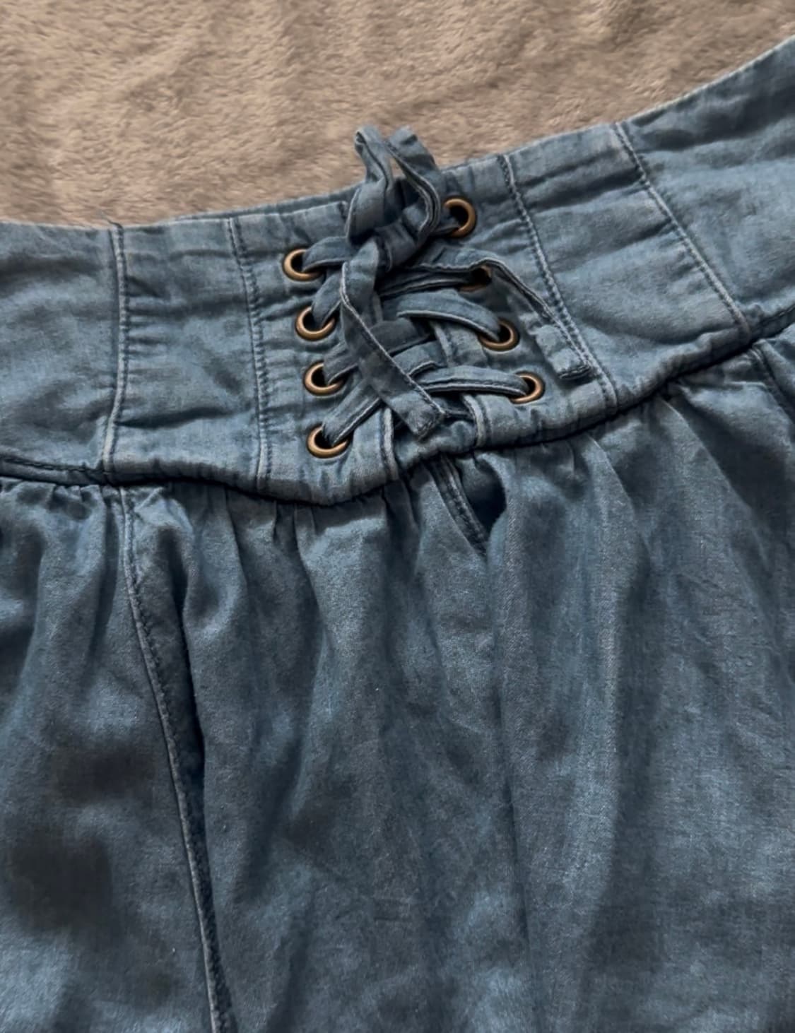 denim eyelet flare skirt 상품이미지2