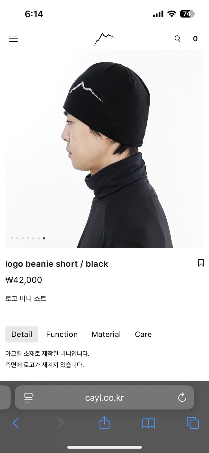 Cayl 비니 블랙 상품이미지2