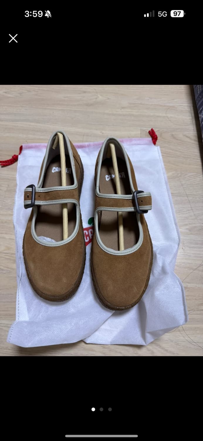 캠퍼 메리제인 슈즈 브라운 새상품 250 상품이미지1