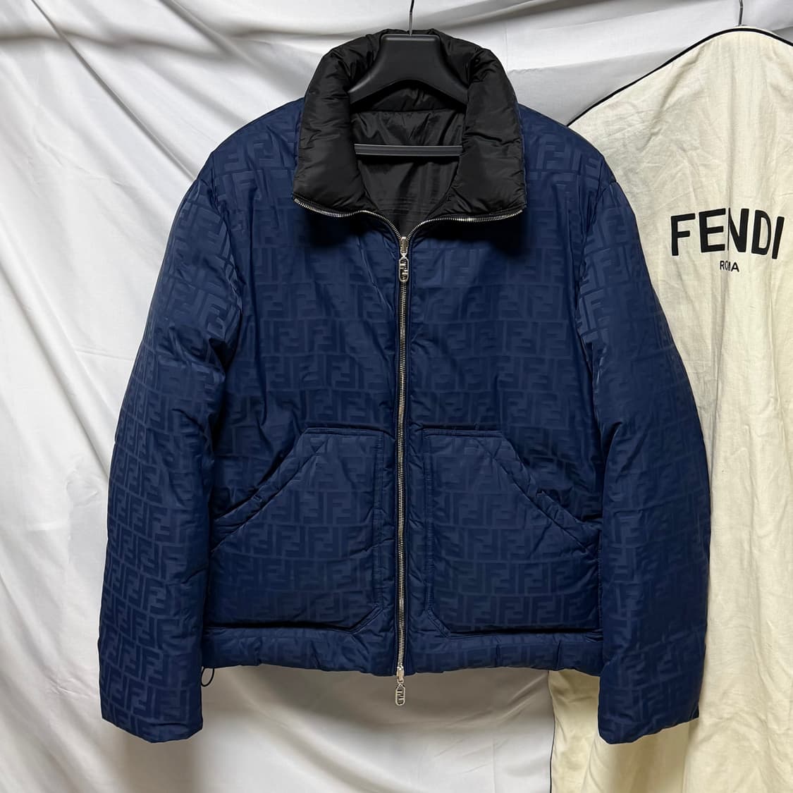 [S+급/48] 펜디 FF로고 모노그램 리버서블 패딩 자켓 상품이미지1