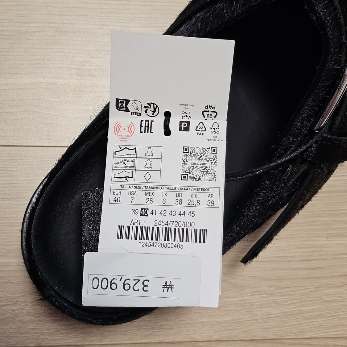 260 새제품) 자라 X 루도빅 드 생 세르냉 퍼 클로그 구두 로퍼 뮬 상품이미지8