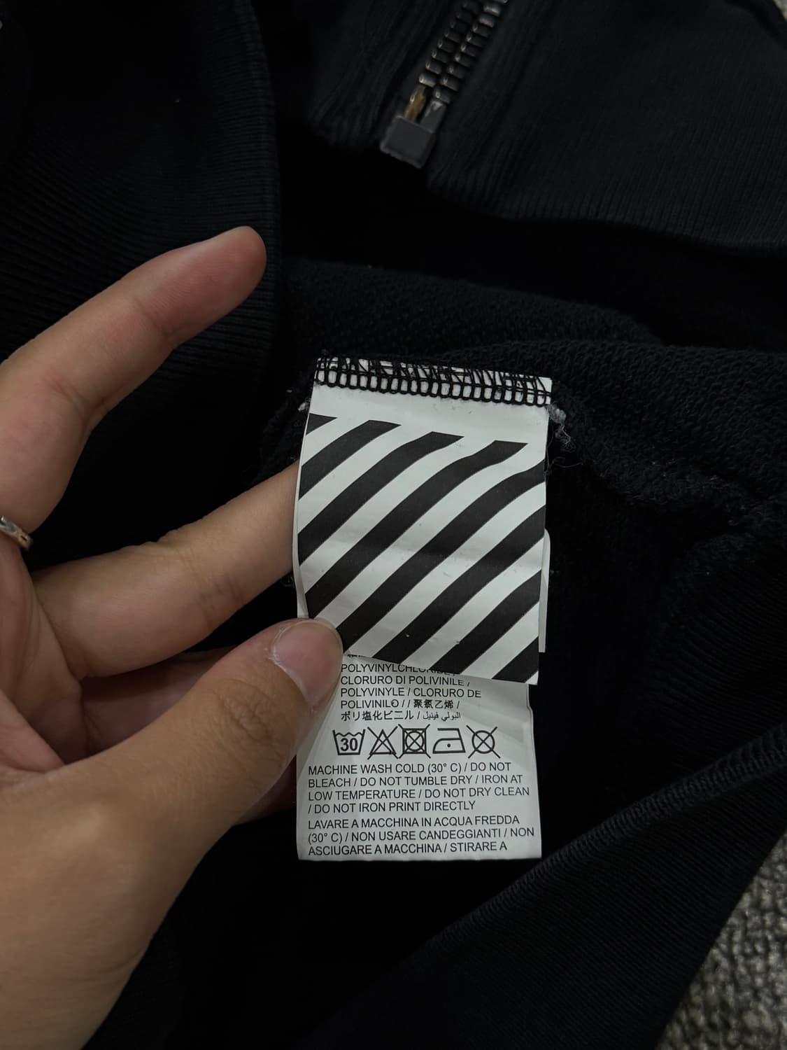 18ss 오프화이트 패치 후드집업 상품이미지10