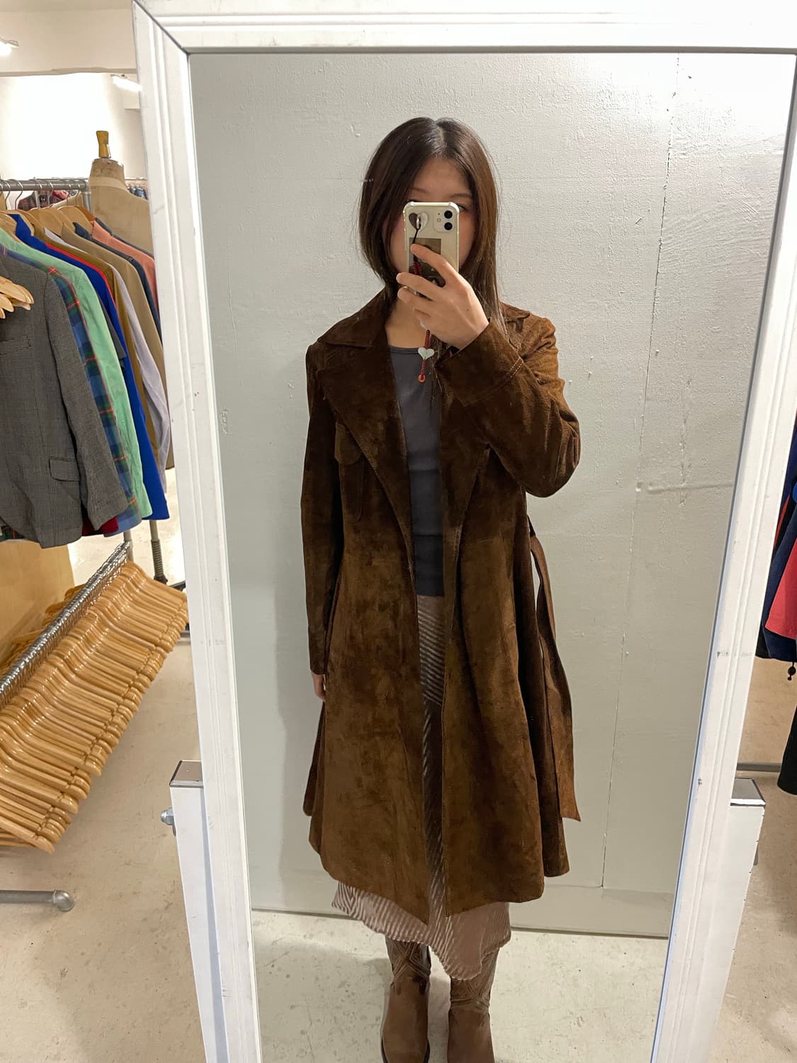 60~70's Godchaux’s suede robe coat 상품이미지2
