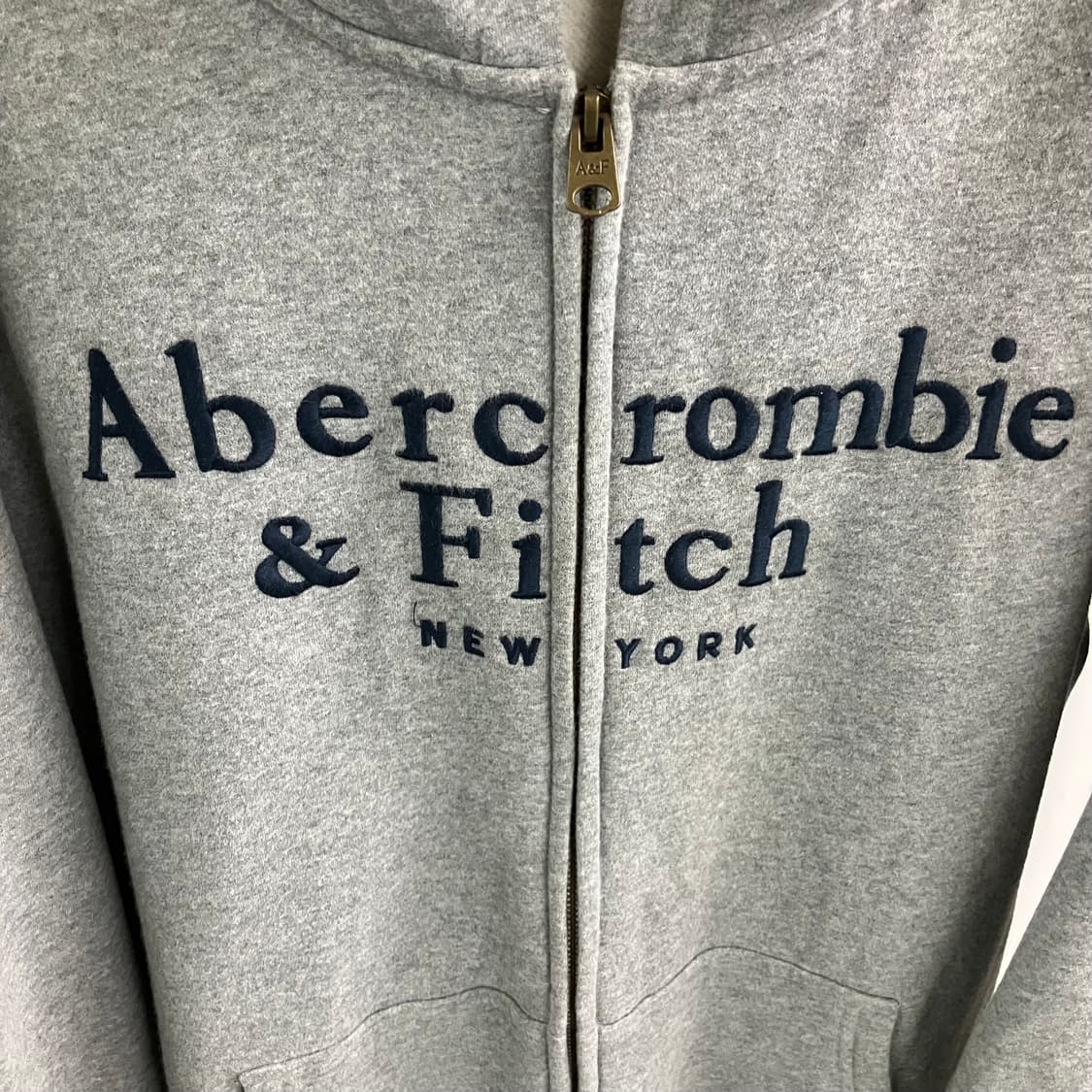 아베크롬비 그레이 플리스 후드집업 XXL 상품이미지4