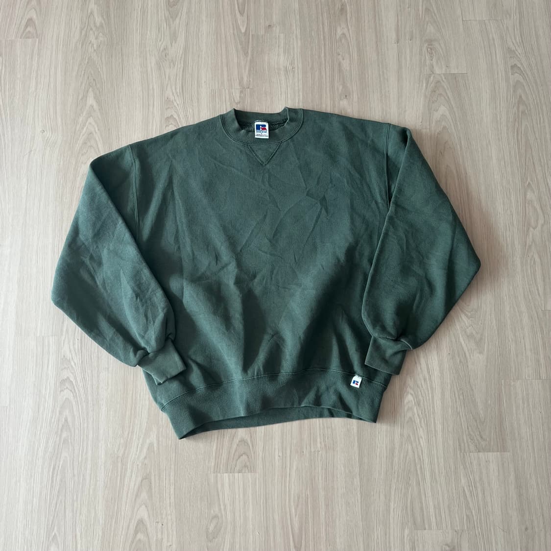 [L] 90s 빈티지 러셀 스웻셔츠 맨투맨 올리브 상품이미지1