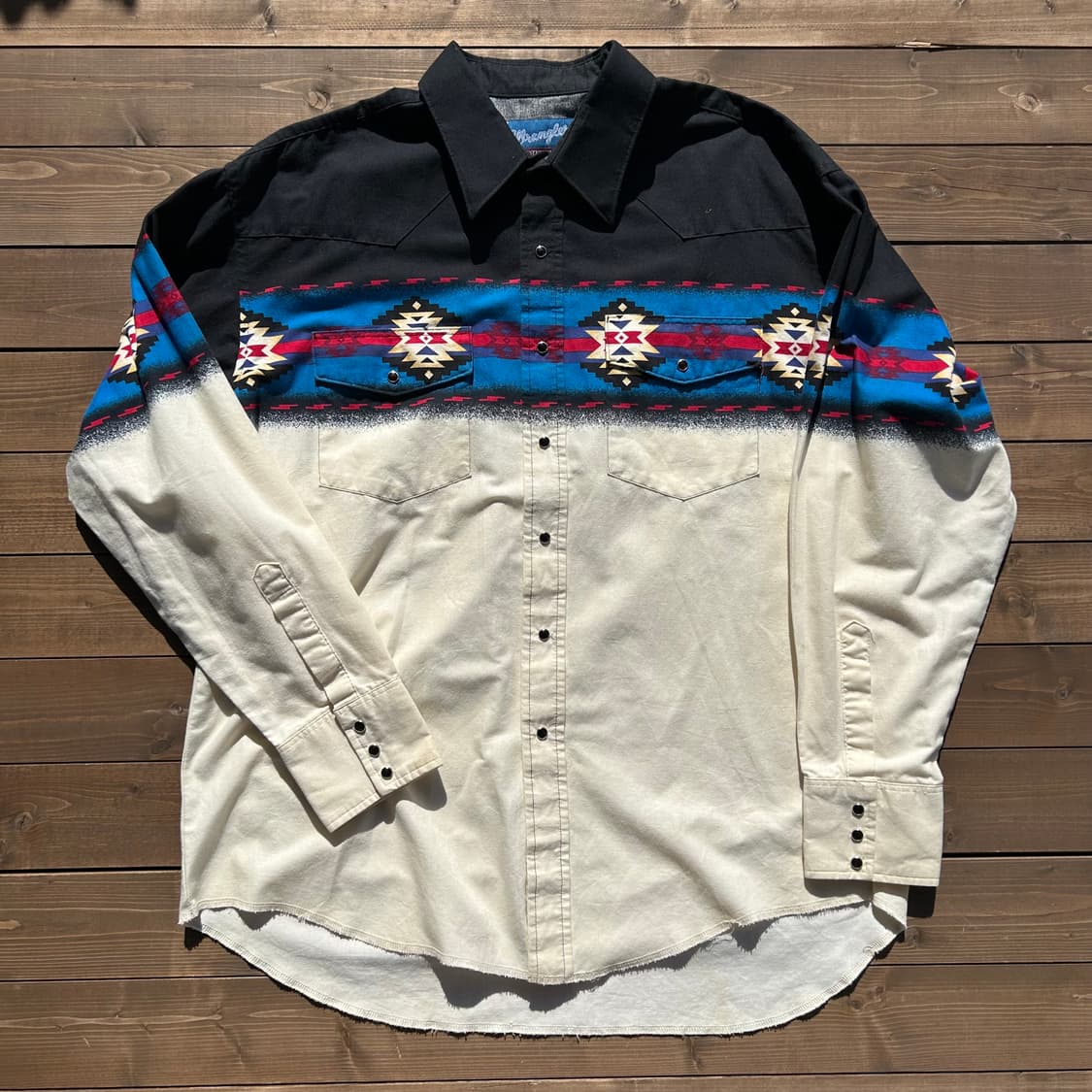 [2XL] 90s 랭글러 나바호 패턴 웨스턴 셔츠 상품이미지1