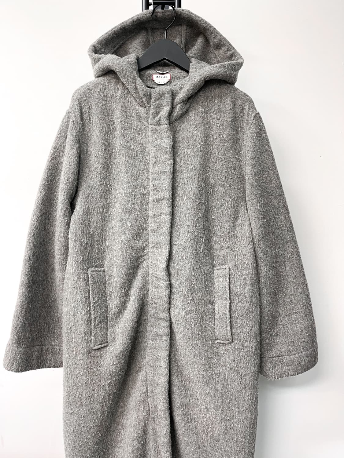 막스앤코 모헤어 라나 울 후드 코트 상품이미지3