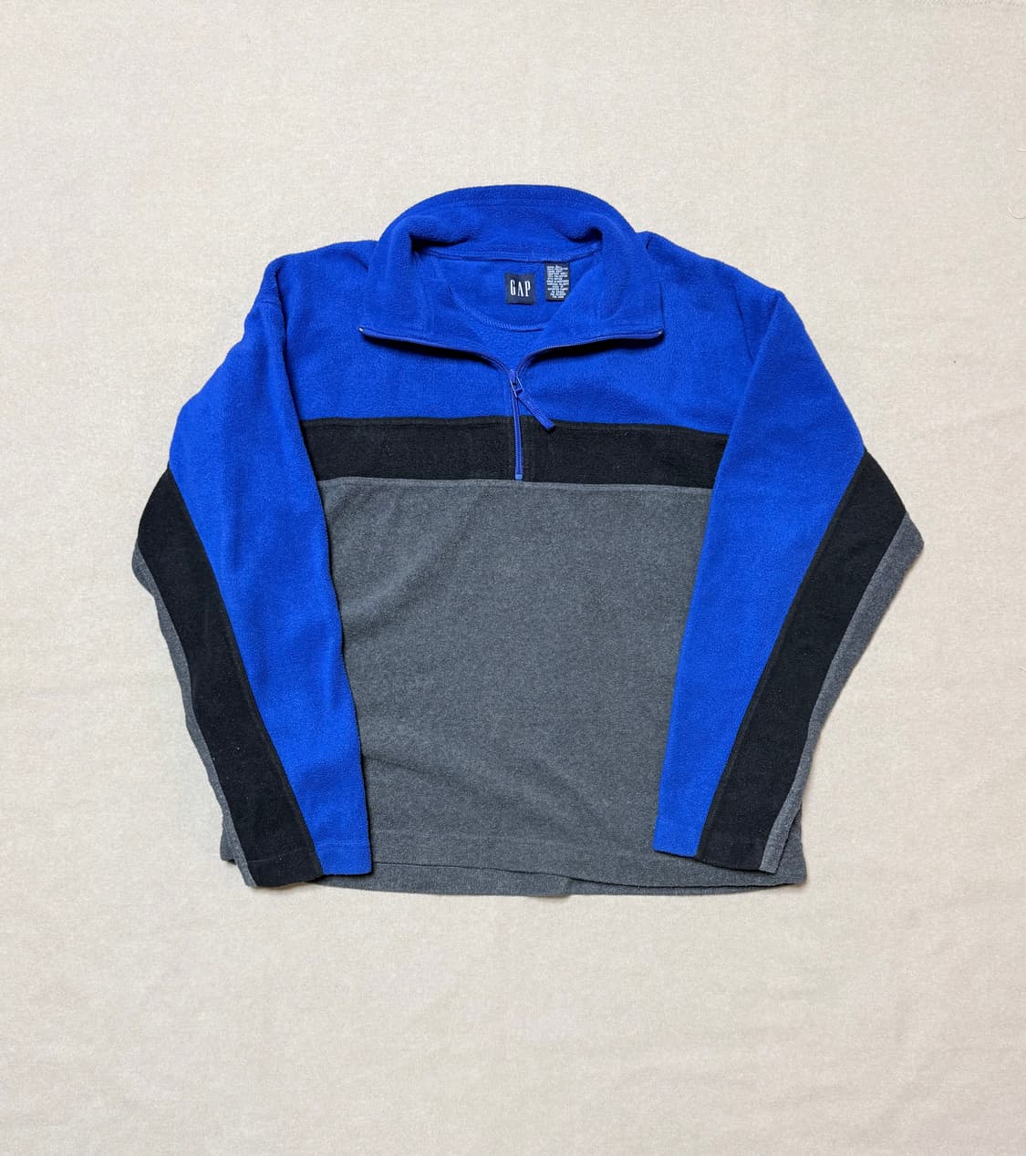 올드 갭 컬러 블록 하프 집업 플리스 풀오버 90s 상품이미지1