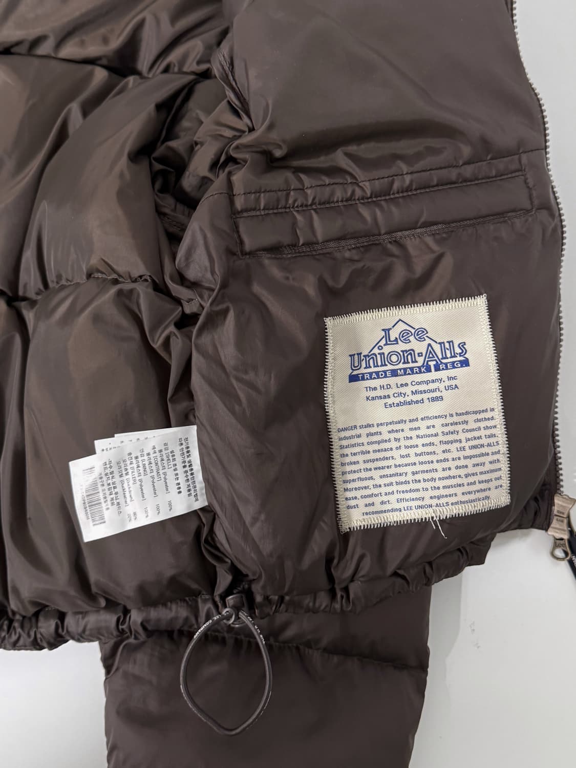 리 LEE 23fw 딥브라운 릿지 투웨이 다운 패딩 상품이미지9